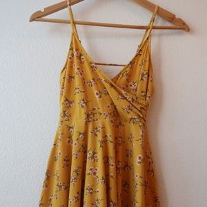 Forever 21 Yellow Mustard Floral Dress